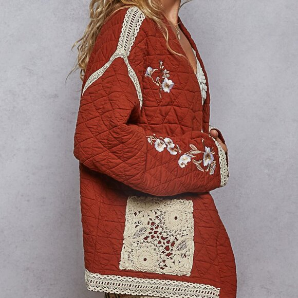POL Autumngaze Quilted Embroidered Jacket   NEW Size Various - Picture 4 of 5